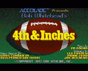 4th & Inches screen shot title